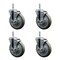 Service Caster 5 Inch Gray Polyurethane Wheel Swivel 34 Inch Threaded Stem Caster Set with Brake SCC SCC-TS20S514-PPUB-TLB-34212-4 - alternate 1